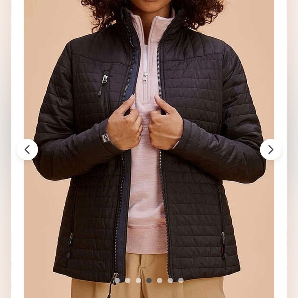 Storm Creek Front Runner Quilted Insulated Pockets Black Jacket Women's Size L